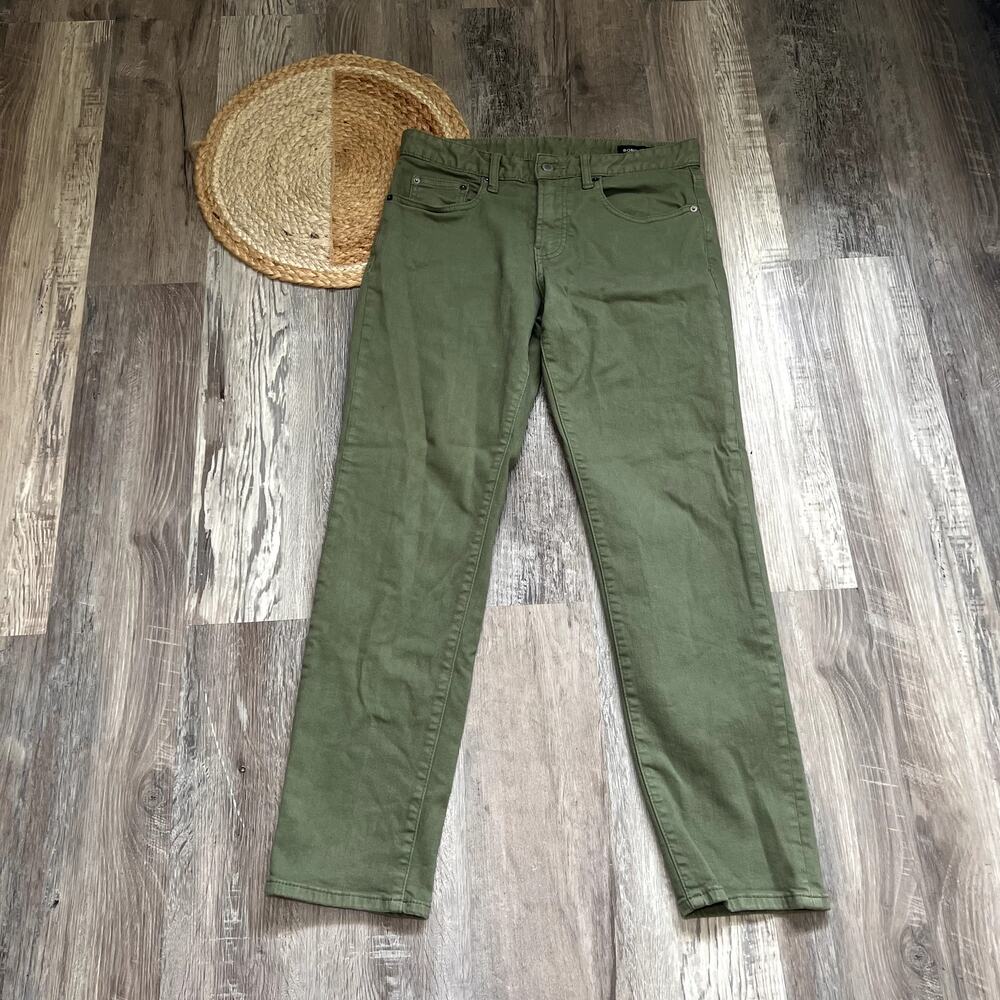 BONOBOS Mens Green Slim Chino/Pants 31x30